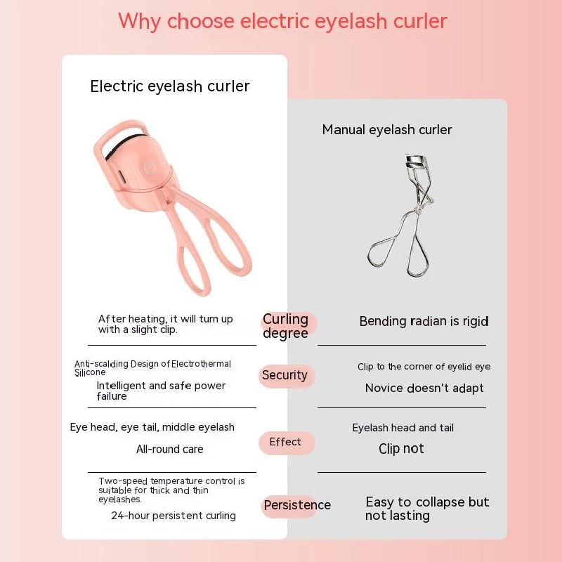 Eyelash Curler Portable Electric Heated Eyelash Curler