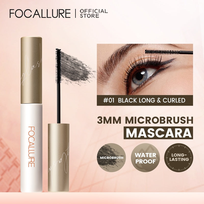FOCALLURE 3D Eyes Mascara Lengthening Lash Eyelash Extension Eye Lashes Brush Beauty Makeup Long-wearing Black Color Mascara